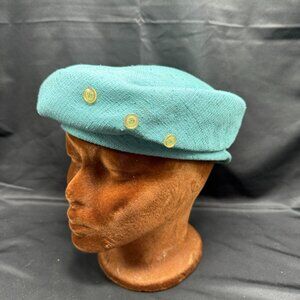 Vintage 1960's MOD Teal Ferncroft Women's Hat Union Made in USA